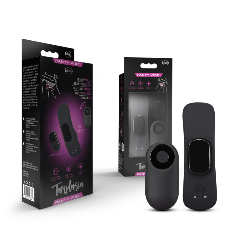 Temptasia Remote Control Panty Vibe - Black USB Rechargeable Panty Vibe Blush Novelties